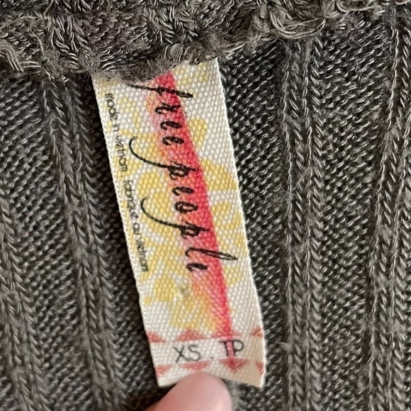 Free People Sunset Park Drippy Waffle Knit Striped Thermal Tunic Top, Size XS - Picture 4 of 8